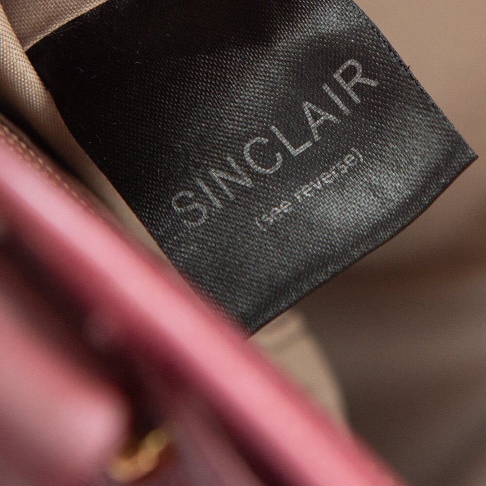Tumi Sinclair Travel Tote With Continental Wallet Canvas Coated Work Burgundy - Picture 9 of 15